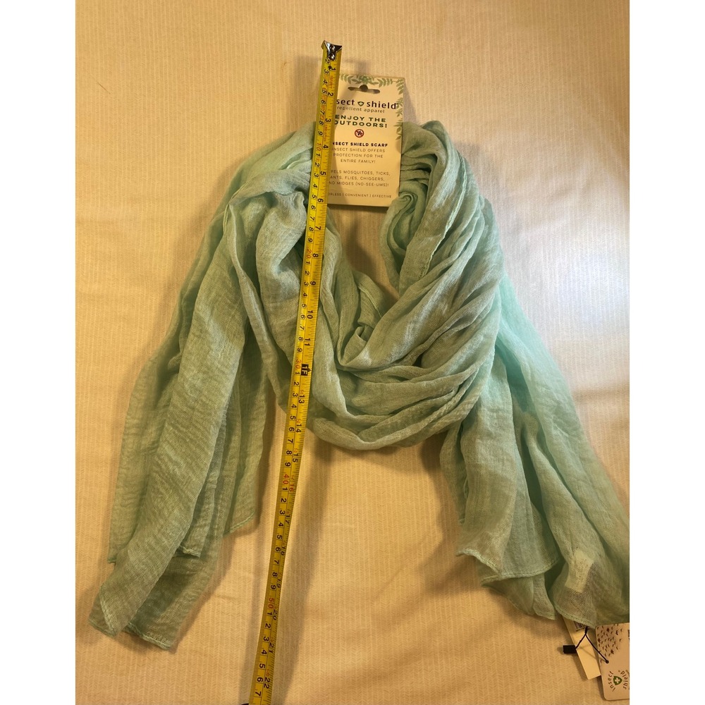 Hadley Wren Insect Shield Scarf Aqua Repellent Lightweight Travel Outdoor - Picture 2 of 8
